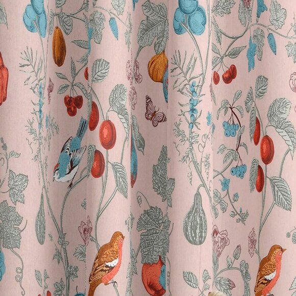 100% Cotton Curtains 7 X 4 ft  – Set of 2 - Pink - Picture 2 of 2